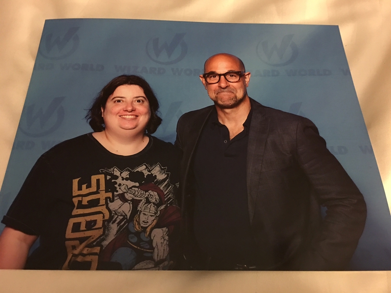 Stanley Tucci Photo with RACC Autograph Collector Laura LaBarber