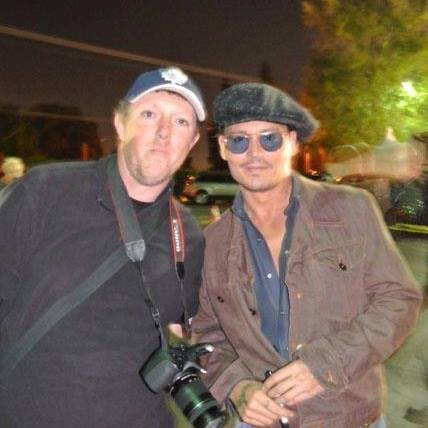 Johnny Depp Photo with RACC Autograph Collector David Durocher