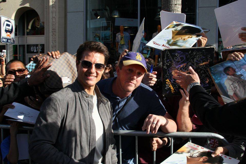 Tom Cruise Photo with RACC Autograph Collector David Durocher