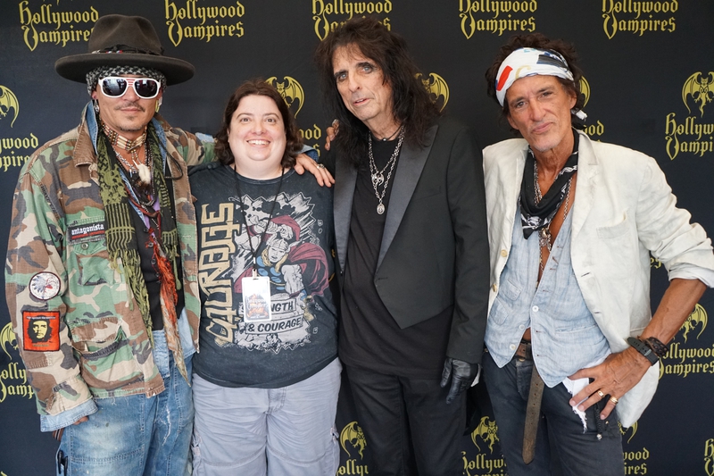 Alice Cooper Joe Perry Johnny Depp Photo with RACC Autograph Collector Laura LaBarber Alice Cooper Joe Perry Johnny Depp Photo with RACC Autograph Collector Laura LaBarber
