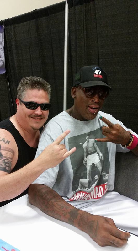 Dennis Rodman Photo with RACC Autograph Collector Bryan Calloway Dennis Rodman Photo with RACC Autograph Collector Bryan Calloway