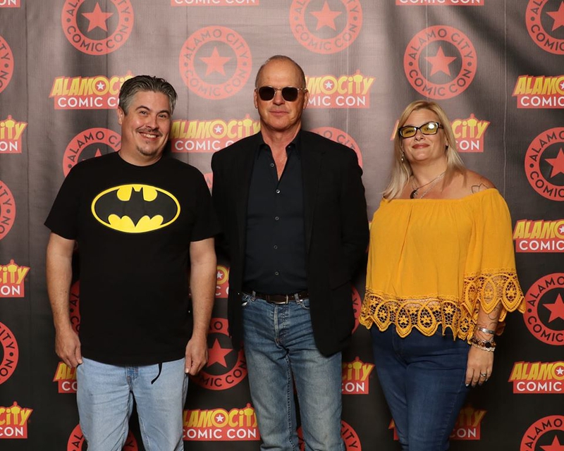 Michael Keaton Photo with RACC Autograph Collector Bryan Calloway