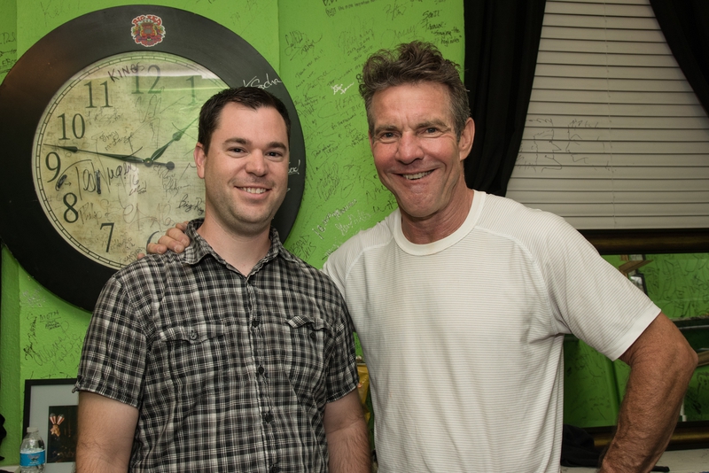 Dennis Quaid Photo with Authentic Autograph Dealer Jeff Stenzel Dennis Quaid Photo with Authentic Autograph Dealer Jeff Stenzel