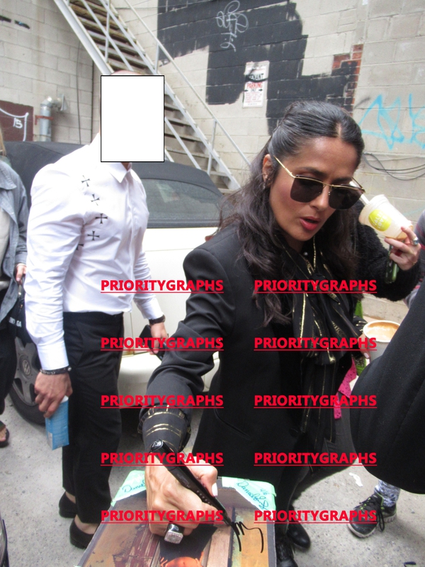 Salma Hayek Signing Autograph for RACC Autograph Collector PriorityGraphs