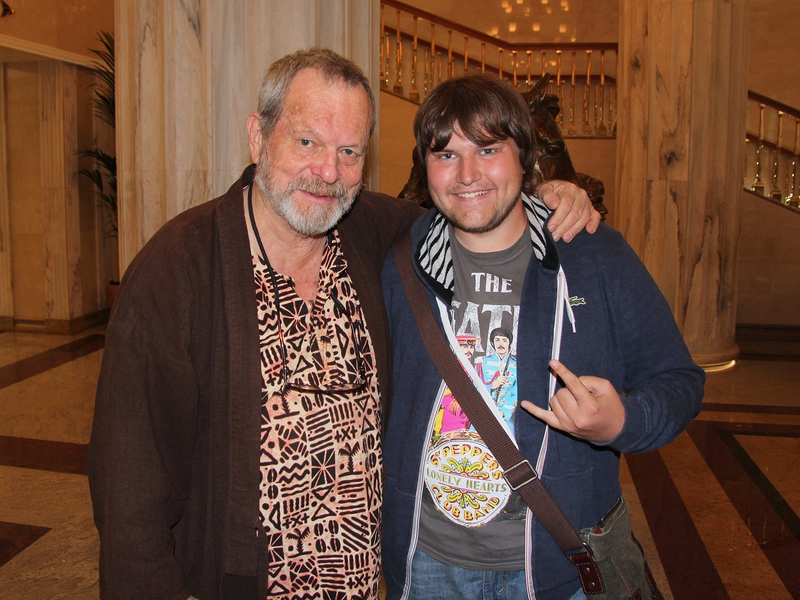 Terry Gilliam Photo with Authentic Autograph Dealer Ilya Zeta Terry Gilliam Photo with Authentic Autograph Dealer Ilya Zeta