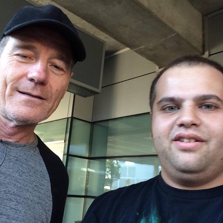 Bryan Cranston Photo with Authentic Autograph Dealer Wolf Autographs NYC Bryan Cranston Photo with Authentic Autograph Dealer Wolf Autographs NYC