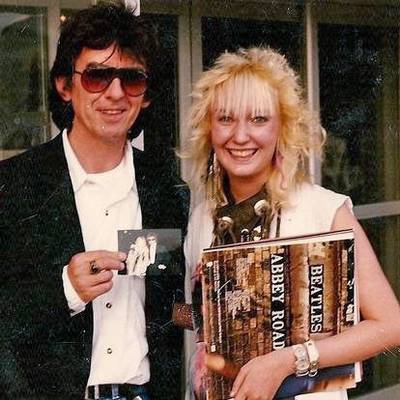 George Harrison Photo with RACC Autograph Collector Elaine Garvey George Harrison Photo with RACC Autograph Collector Elaine Garvey
