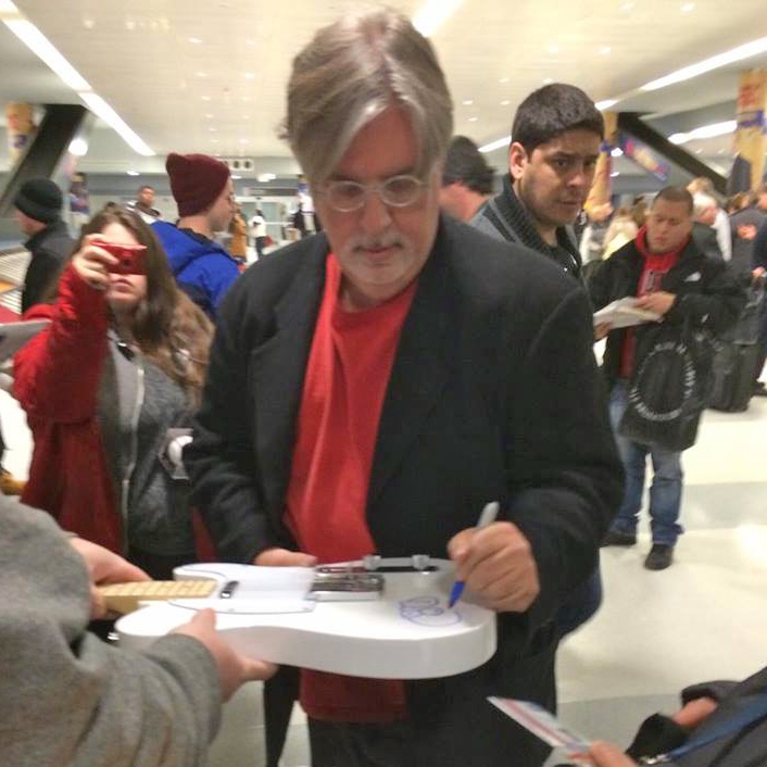 Matt Groening Photo with Authentic Autograph Dealer Wolf Autographs NYC Matt Groening Photo with Authentic Autograph Dealer Wolf Autographs NYC