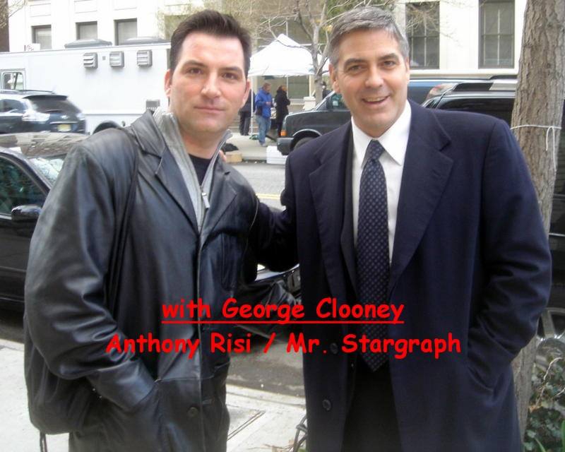 George Clooney Photo with RACC Autograph Collector Anthony Risi George Clooney Photo with RACC Autograph Collector Anthony Risi