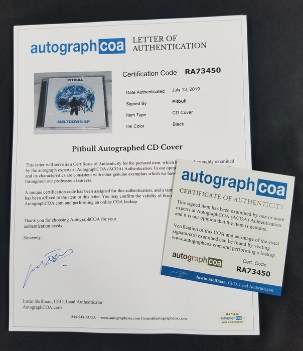 AutographCOA (ACOA) Authentication's Letter of Authenticity (LOA) is included. AutographCOA (ACOA)
Authentication's Letter of Authenticity (LOA) is included.