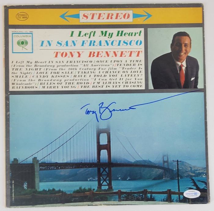 Item # 140224 - Tony Bennett "I Left My Heart in San Francisco" AUTOGRAPH Signed LP Album