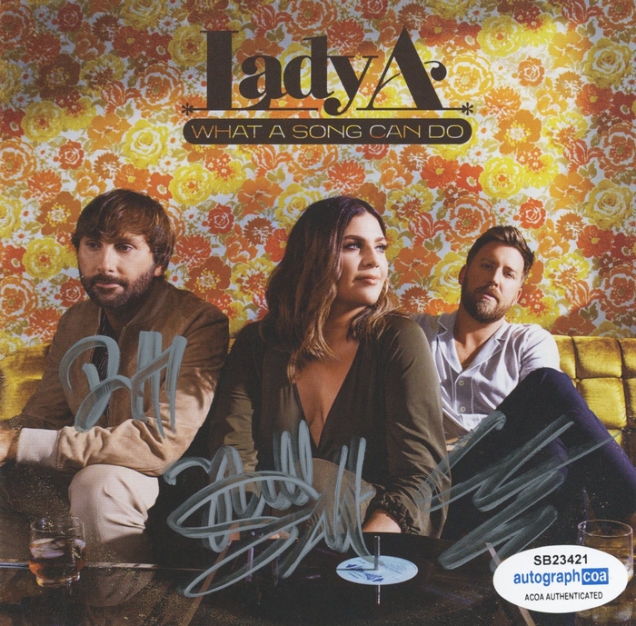 Item # 150367 - Lady A "What a Song Can Do" AUTOGRAPH Signed Lady Antebellum Booklet + New CD B
