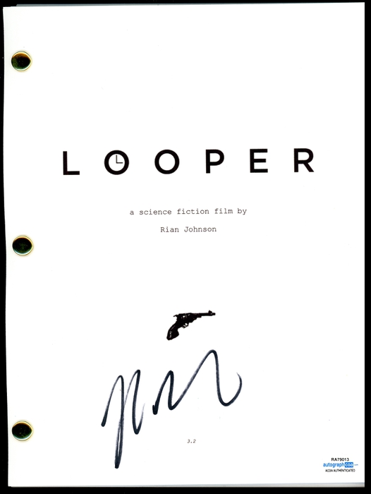 Item # 128758 - Rian Johnson "Looper" Director AUTOGRAPH Signed Full Complete Script Screenplay