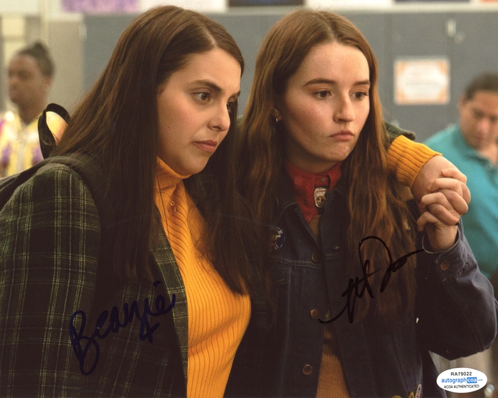 Kaitlyn Dever & Beanie Feldstein "Booksmart" AUTOGRAPHS Signed 8x10