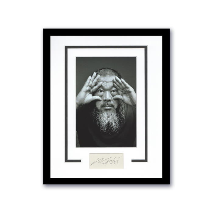 Item # 149846 - Ai Weiwei "Sunflower Seeds" AUTOGRAPH Signed Custom Framed 11x14 Display