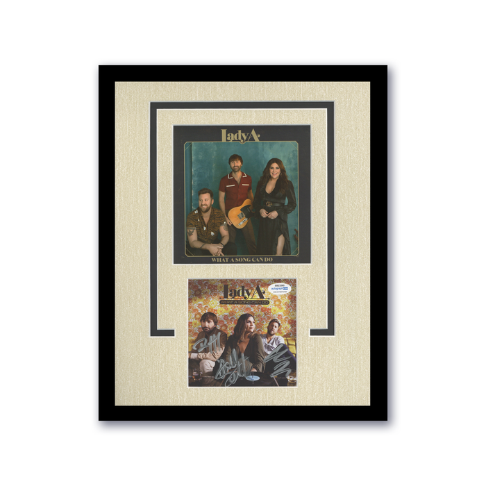 Item # 150666 - Lady A "What a Song Can Do" SIGNED 'Lady Antebellum' Framed 11x14 Display E