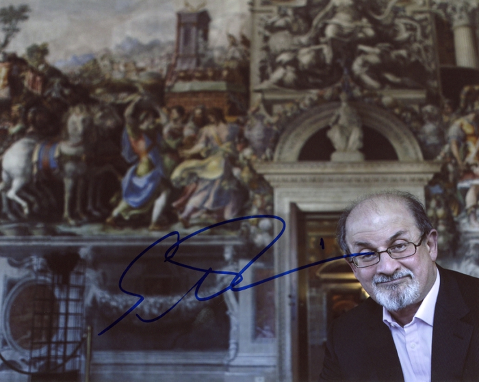 Item # 72771 - Salman Rushdie "The Satanic Verses" AUTOGRAPH Signed 8x10 Photo