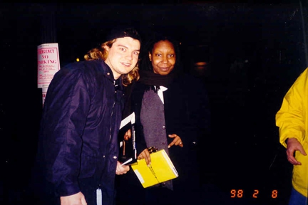 Whoopi Goldberg Photo with RACC Autograph Collector Bob Pivoroff