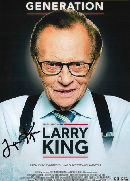 Larry King Autograph by Fanmail TTM