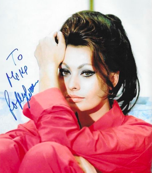 Sophia Loren Autograph by Fanmail TTM