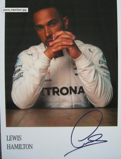 Lewis Hamilton Autograph by Fanmail TTM