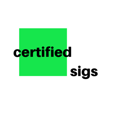 Certified Sigs Certified Sigs