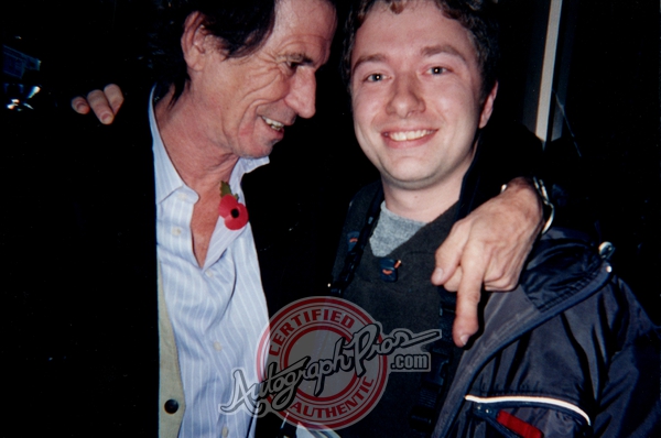 Keith Richards Photo with RACC Autograph Collector Autograph Pros