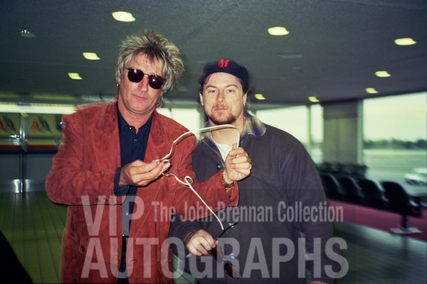 Rod Stewart Photo with Authentic Autograph Dealer John Brennan Rod Stewart Photo with Authentic Autograph Dealer John Brennan
