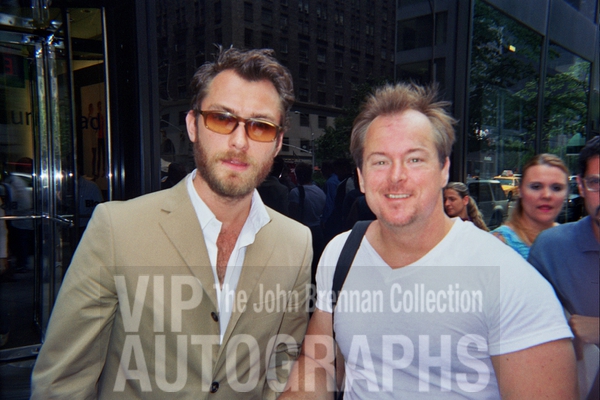 Jude Law Photo with RACC Autograph Collector John Brennan