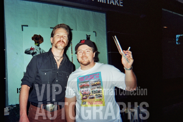 James Hetfield Photo with RACC Autograph Collector John Brennan