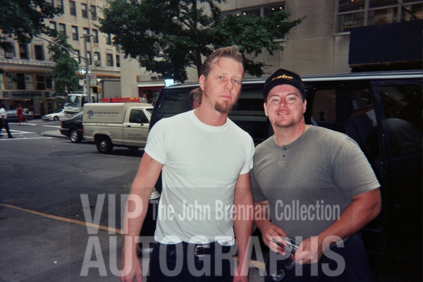 James Hetfield Photo with RACC Autograph Collector John Brennan